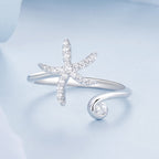 925 Sterling Silver Pavé Setting White Gold Ring for Women