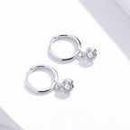 925 Sterling Silver Gold Plated Pavé Setting CZ Earrings for Women
