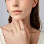 925 Sterling Silver Plated White Gold Minimalist Pendant Necklace for Women