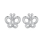 925 Sterling Silver Plated White Gold Earrings