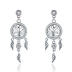 925 Sterling Silver Oxidized Pavé Setting CZ Earrings
