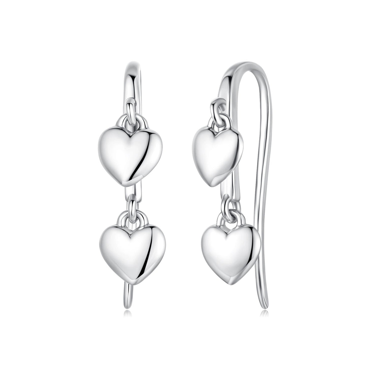 925 Sterling Silver Earrings 1.8*0.5cm for Women