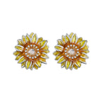 925 Sterling Silver Enamel & Glass Earrings for Women