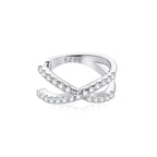 925 Sterling Silver Earrings with Pavé Setting CZ - 1.2cm Diameter