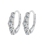 925 Sterling Silver Moissanite Earrings 13*4mm for Women