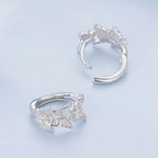 S925 Sterling Silver Earrings with Plated Platinum for Women