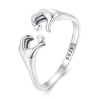 S925 Oxidized Silver 0.17cm Ring