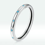 925 Sterling Silver Turquoise Oxidized Silver Ring Size 6 for Women