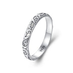 925 Sterling Silver Oxidized 2.8mm Band Ring Size 6.0 for Women