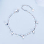 925 Sterling Silver Plated Platinum CZ Bracelet for Women