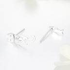 925 Sterling Silver Earrings with Platinum Plating for Women