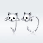 925 Sterling Silver Earrings with Pavé Setting and CZ Stones