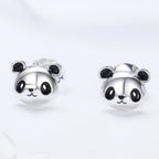 925 Sterling Silver Oxidized Enamel Earrings