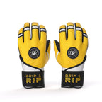 Drip & Rip™ 'Baller' Series Premium Leather Long Cuff Batting Gloves Danger Zone