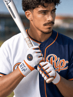 Drip & Rip™ "Baller" Series Premium Leather Long Cuff Batting Glove Freezer Burn