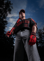 Drip & Rip™ 'Baller' Series Premium Leather Long Cuff Batting Glove Magma