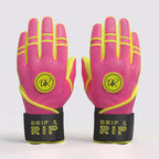 Drip & Rip™ 'Baller' Series Premium Leather Long Cuff Batting Glove Pink Lemonade