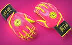 Drip & Rip™ 'Baller' Series Premium Leather Long Cuff Batting Glove Pink Lemonade