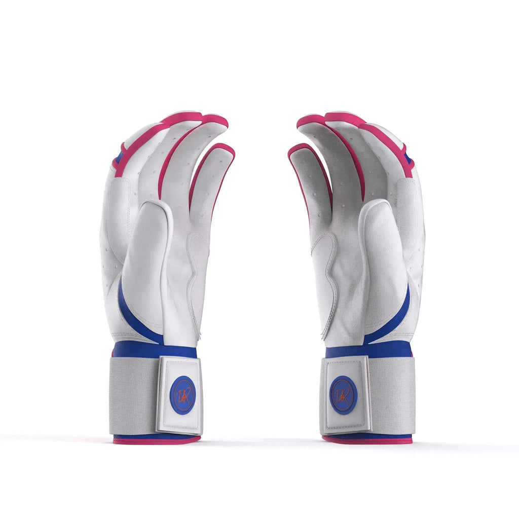Drip & Rip™ 'Baller' Series Premium Leather Long Cuff Batting Glove South Beach Smoke