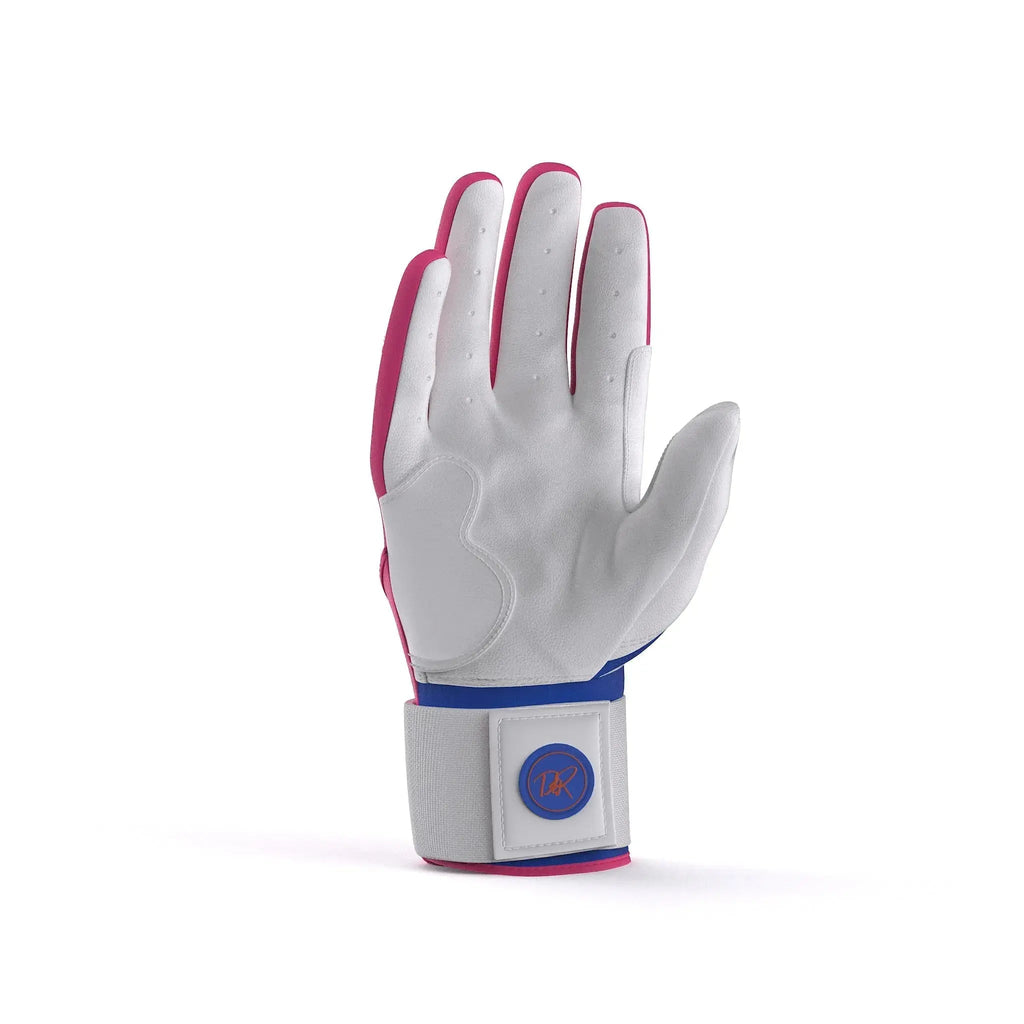 Drip & Rip™ 'Baller' Series Premium Leather Long Cuff Batting Glove South Beach Smoke