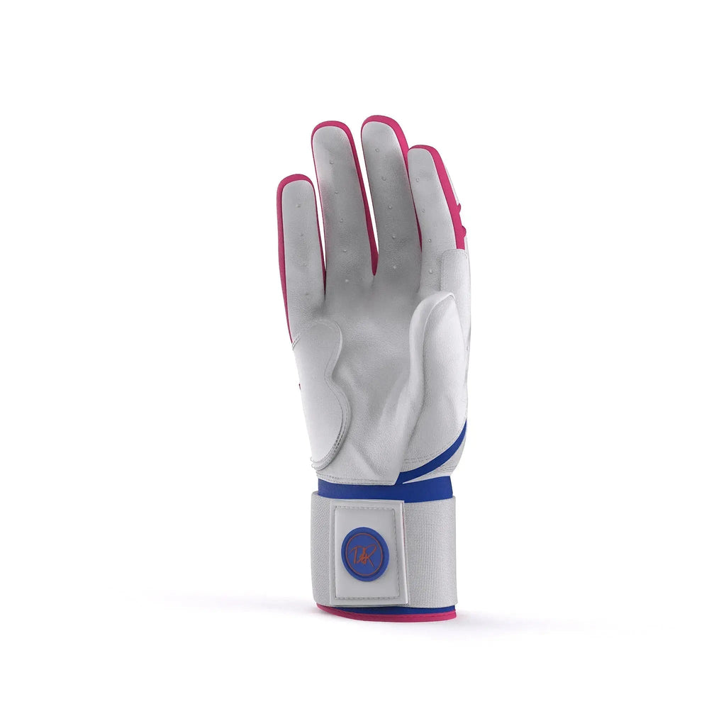 Drip & Rip™ 'Baller' Series Premium Leather Long Cuff Batting Glove South Beach Smoke