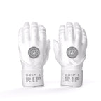 Drip & Rip™ "Baller" Series Premium Leather Long Cuff Batting Gloves Specter