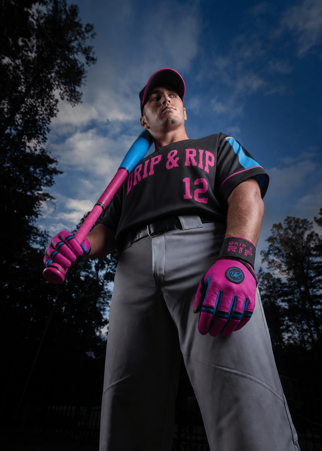 Drip & Rip™ "Baller" Series Premium Leather Long Cuff Batting Gloves Vice Vice Baby