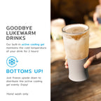 Glass Beer FREEZE™ in Gray, Set of 2