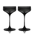 Reserve Nouveau Crystal Coupe Glasses in Smoke Set of 2
