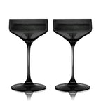 Reserve Nouveau Crystal Coupe Glasses in Smoke Set of 2