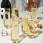 Stemless Champagne Flutes Set of 8