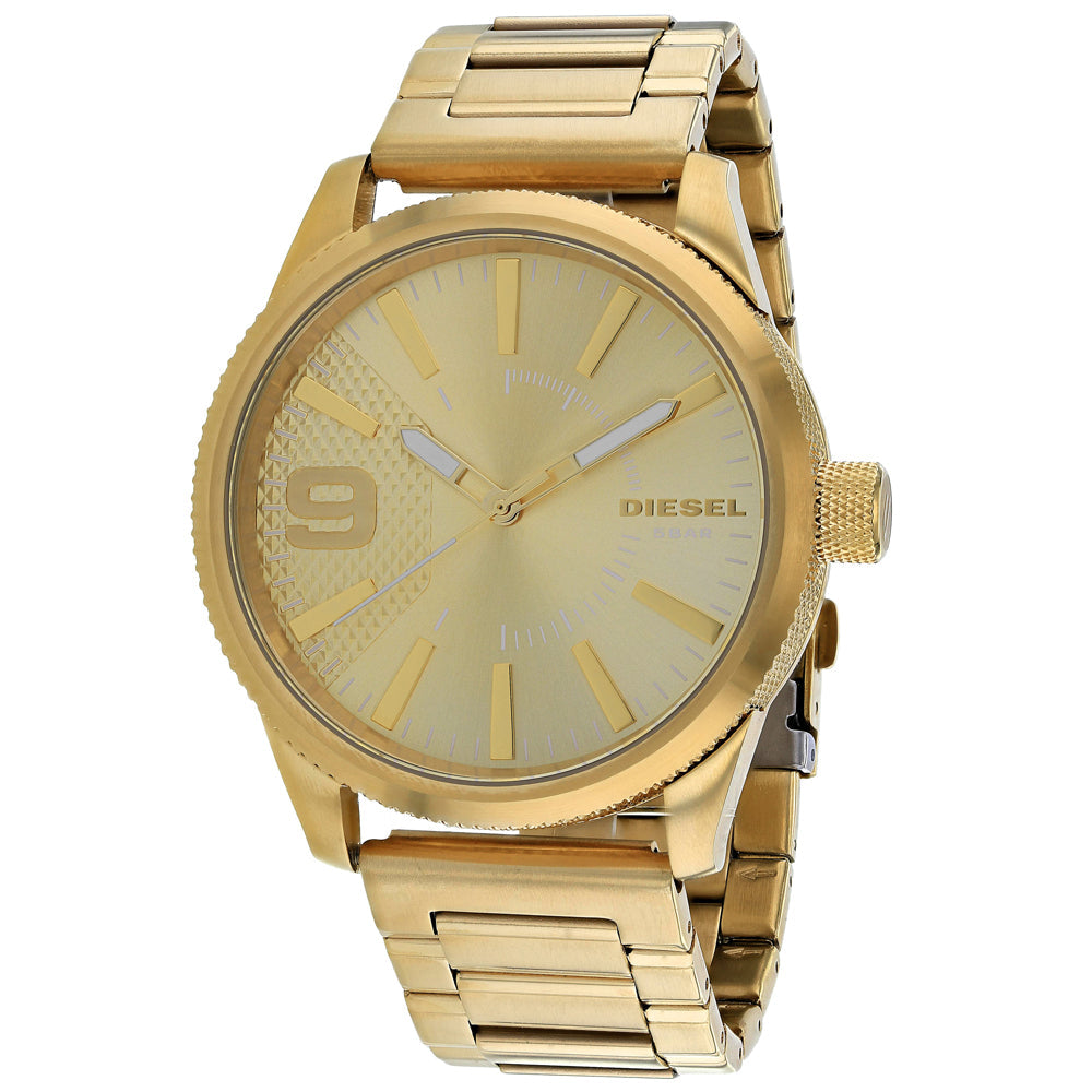Diesel Men's Rasp Gold Dial Watch - DZ1761