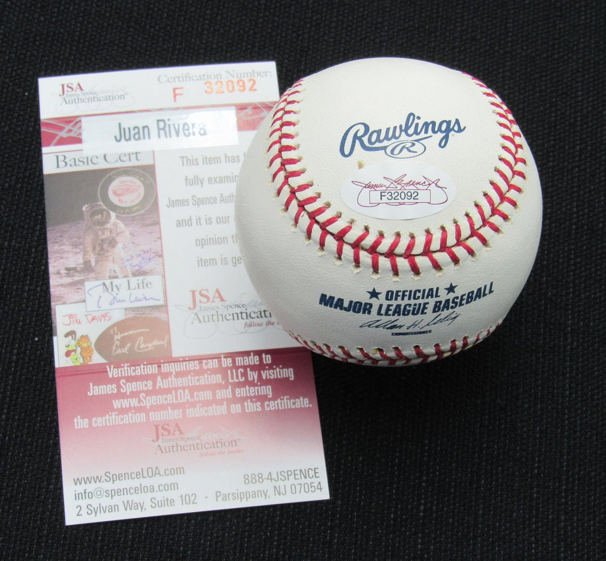 Juan Rivera Signed/Auto Yankees 100th OML Baseball JSA  186727