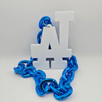 Los Angeles Dodgers 3D Foam Logo Necklace – 30 Inches Game Day Gift for Fans