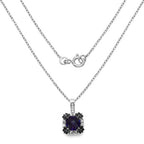 2.38 Carat Genuine Multi Stone .925 Sterling Silver Pendant