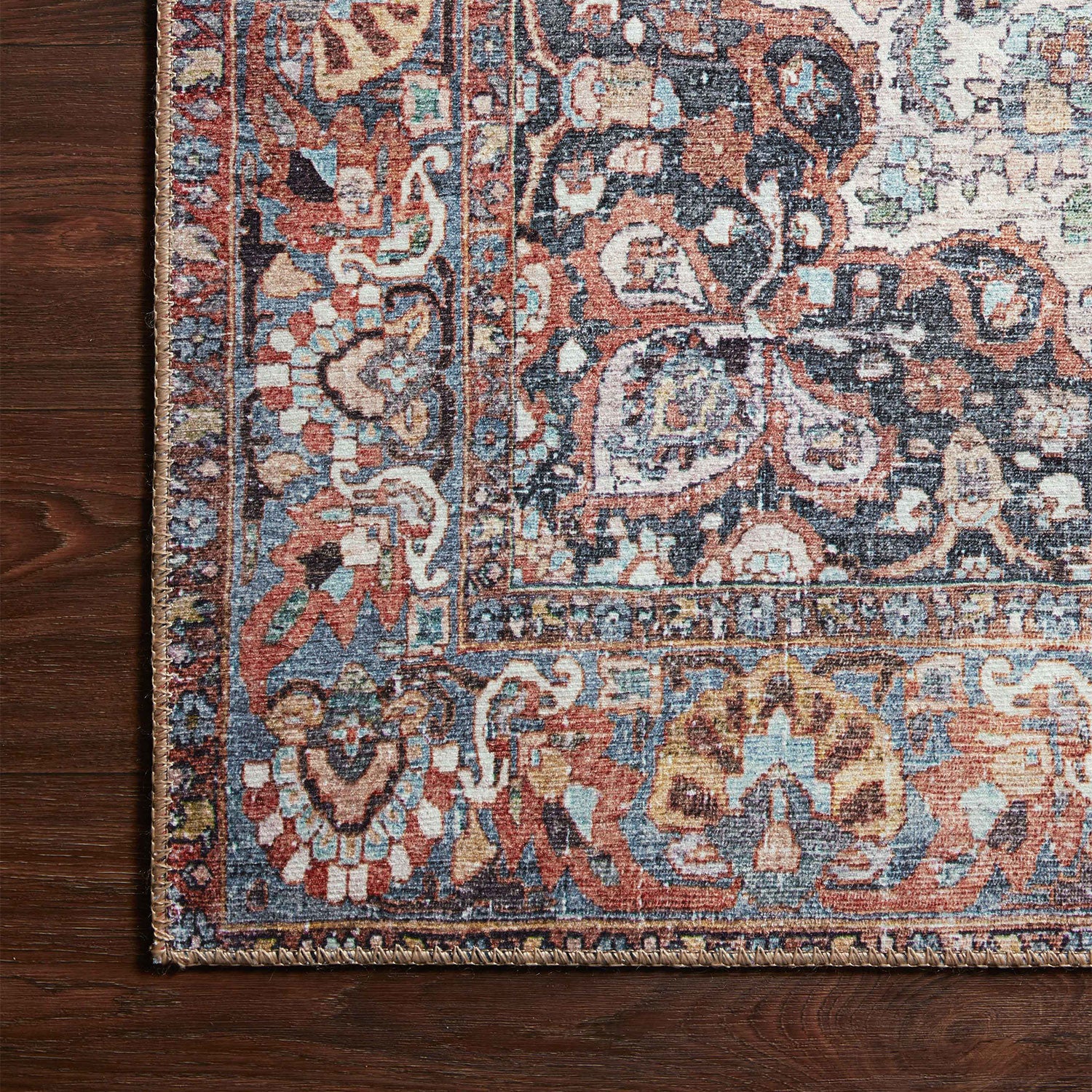 Wynter Oriental Area Rug // Red + Multicolor
