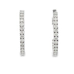 1.53ct Diamond Hoop Earrings 10KT White Gold