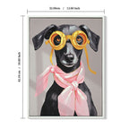 Vacation Day Puppy Wall Decor - Pink / Black