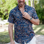 Men’s Radiant Abstract Short Sleeve Stretch Shirt