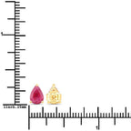 1.60 Carat Genuine Ruby 14K Yellow Gold Earrings