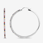2.24 Carat Genuine Multi Sapphire .925 Sterling Silver Earrings