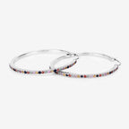 2.24 Carat Genuine Multi Sapphire .925 Sterling Silver Earrings