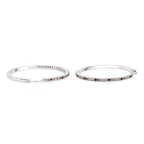 2.24 Carat Genuine Multi Sapphire .925 Sterling Silver Earrings