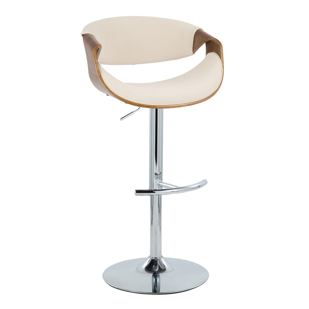 Curvo - Mid Century Modern Adjustable Barstool With Swivel (Set of 2) (2)