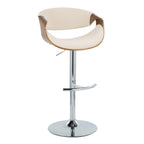 Curvo - Mid Century Modern Adjustable Barstool With Swivel (Set of 2) (2)