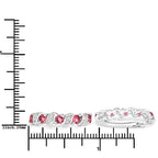1.28 Carat Genuine Pink Tourmaline and White Topaz .925 Sterling Silver Earrings
