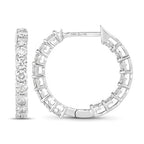 2.04 Carat Genuine Lab Grown Diamond 14K White Gold Earrings