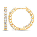 2.04 Carat Genuine Lab Grown Diamond 14K Yellow Gold Earrings