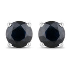 1.70 Carat Genuine Blue Sapphire 10K White Gold Earrings