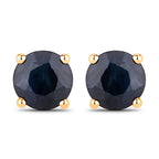 1.70 Carat Genuine Blue Sapphire 10K Yellow Gold Earrings